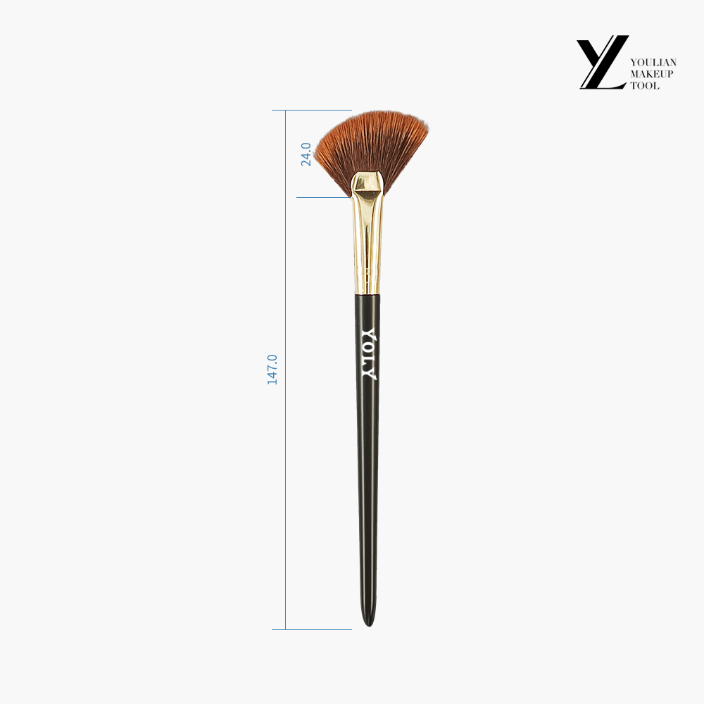 Schwarzer Highlighter -Pinsel schwarzer Kopflüfter